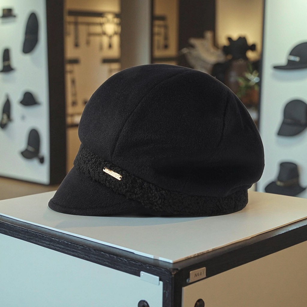 Fashion Custom High Guality Soft Wool Octagonal Beret Hat Winter Warm Women Cap Solid Color Beanies for