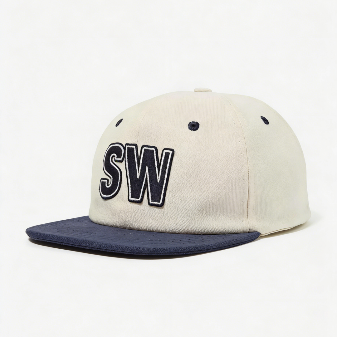 Custom Embroidery 3D Logo Embroidered Unisex Denim Performance Cap Two Tone Flat Brim Customize Your Own Design Snapback Hat