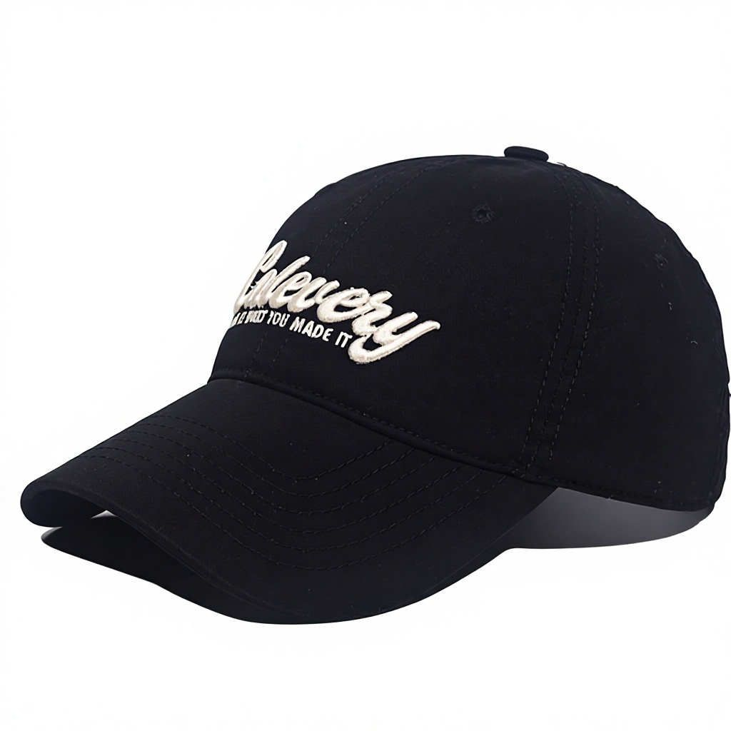 High-quality Pure Cotton Six-panel Baseball Cap with Curved Brim for Sun protection and Shading