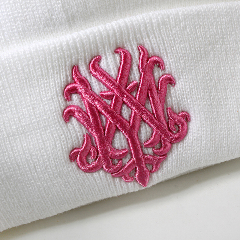 New Knit Hat with Embroidered Wolf Pattern Pullover Cap Street Hip-hop Style Cold Hat, Warm Hat