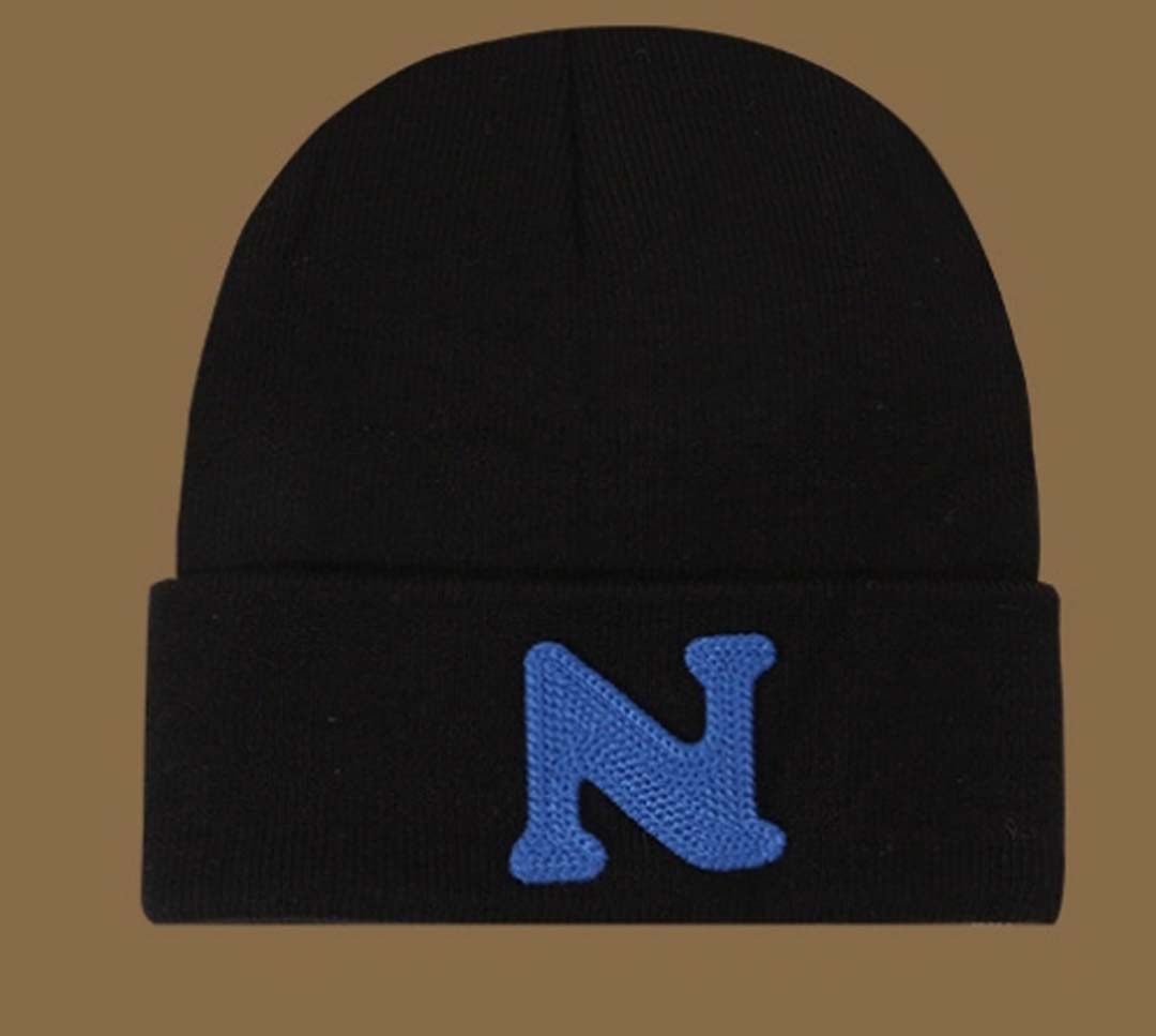 Custom Logo Embroidered Unisex Knit Polyester Cuff Cap Design Your Own Letter Warm Winter Hats Camouflage Soft for Men Women