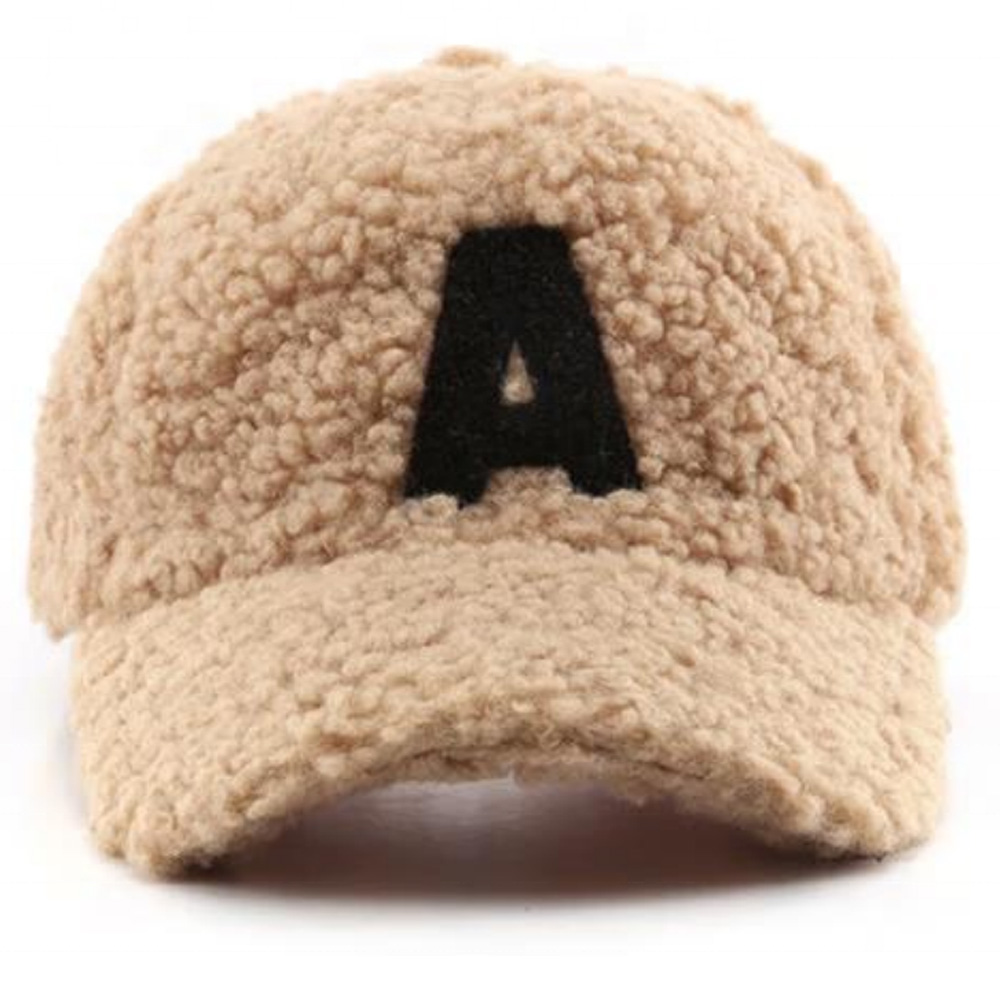 Custom Keep Warm Fashion Embroidery Logo Sport Lamb Wool Caps Dad Hat Winter Baseball Cap Gorras