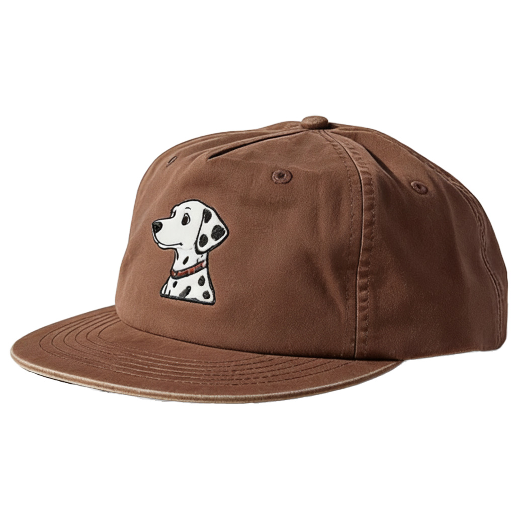 Custom 5-Panel Sports Flat Brim Animal Pattern Embroidered Cap Cotton Brown Breathable Waterproof Street Snapback Baseball Caps