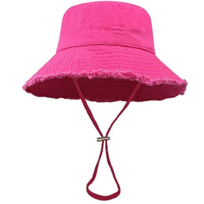 Unisex Custom 3D Embroidery Bucket Hat Wide Brim Outdoor Sunshade Fisherman Cap Striped Terry Mesh Velour Travel Cartoon Leopard