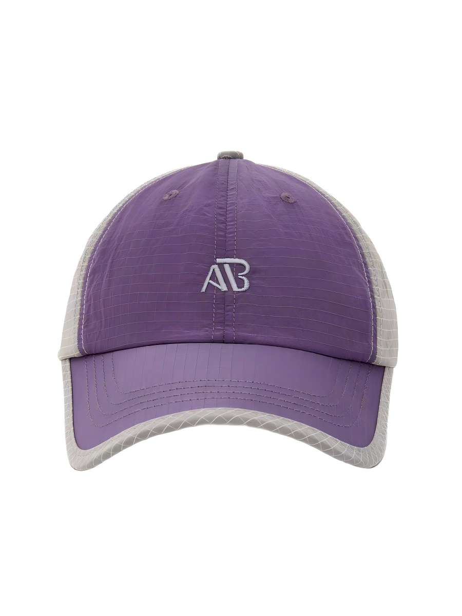 2026 New Purple Gray Color Block Embroidery Letter Lightweight Sporty Baseball Cap Unisex Adjustable Silver Copper