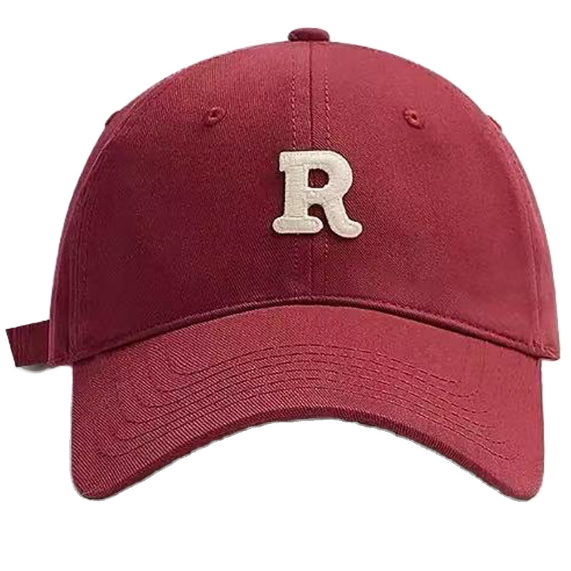 Fall/Winter Men's and Women's Fashion Retro R Letter Embroidered Baseball Cap for Outdoor Sports and Travel Baseball Cap