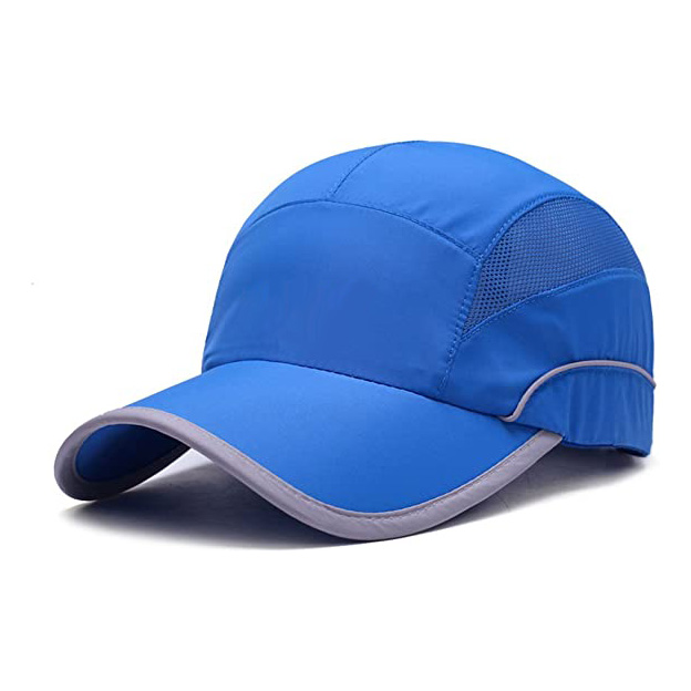 Custom Polyester Waterproof Mesh Sports Hat Baseball Cap Dry Fit Running Hat