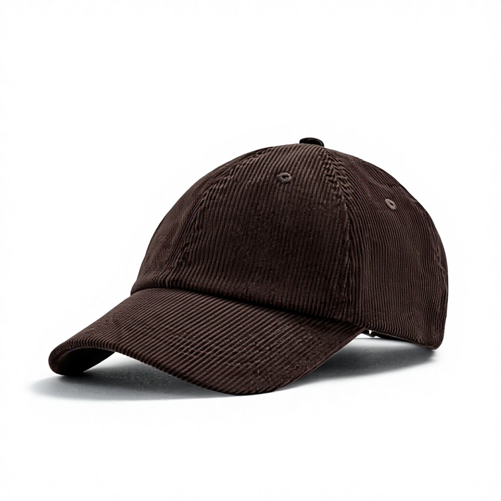Vintage Style  Six-Panel Baseball Cap in Corduroy Unisex Adjustable