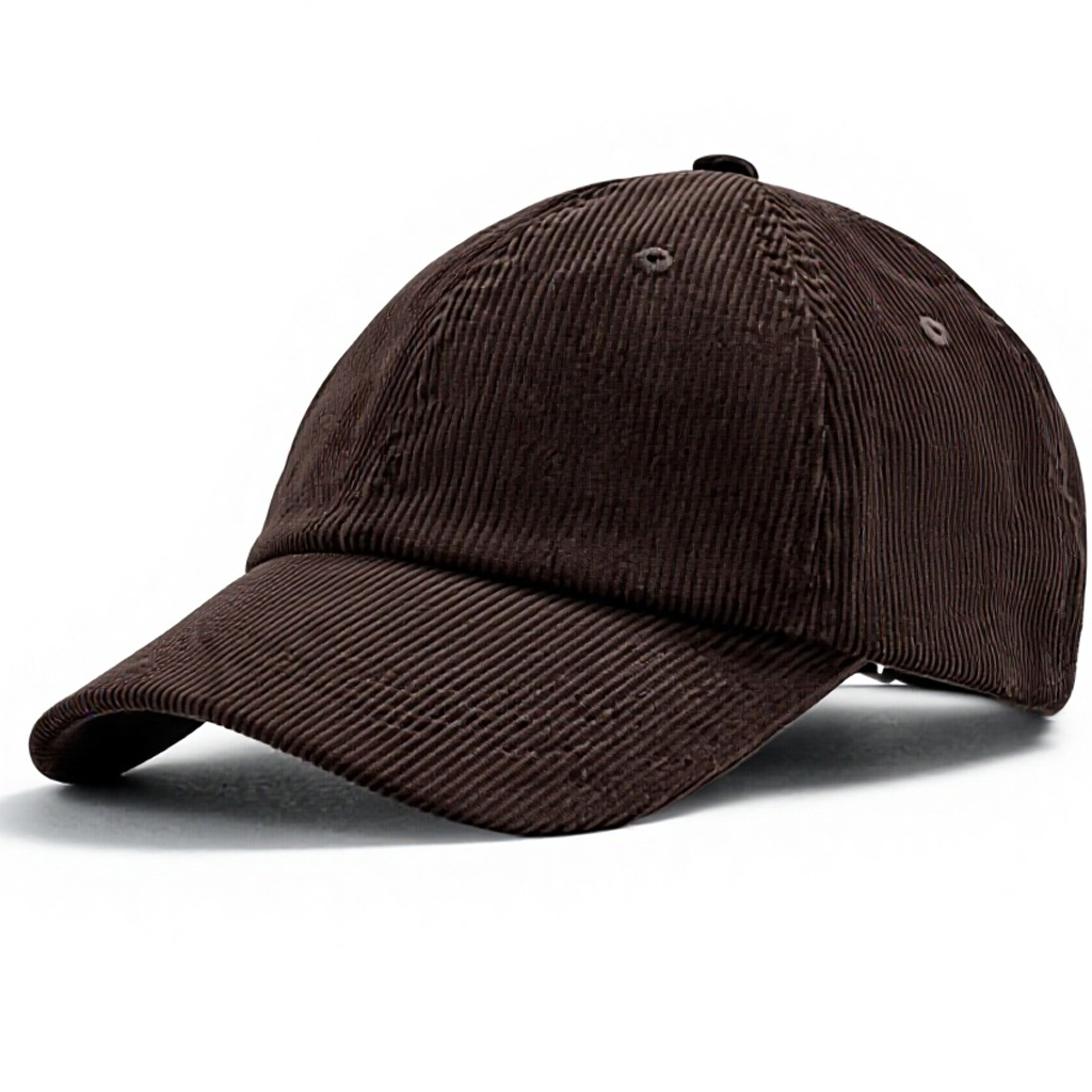 Vintage Style  Six-Panel Baseball Cap in Corduroy Unisex Adjustable