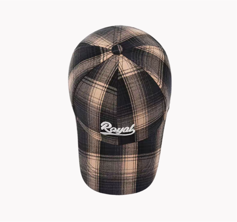 Black Brown Letter Royal Embroidered Twill Dobby Common Casual Baseball Cap Unisex Adjustable Strap Sun Duckbill