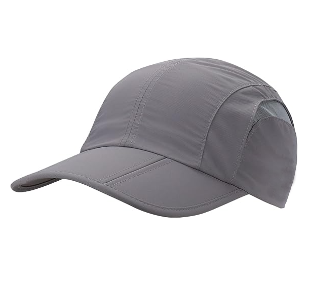 Folding UPF50+ Sun Protection Quick Dry Baseball Cap Portable Adjustable Outdoor Sports Hats for Men, Women