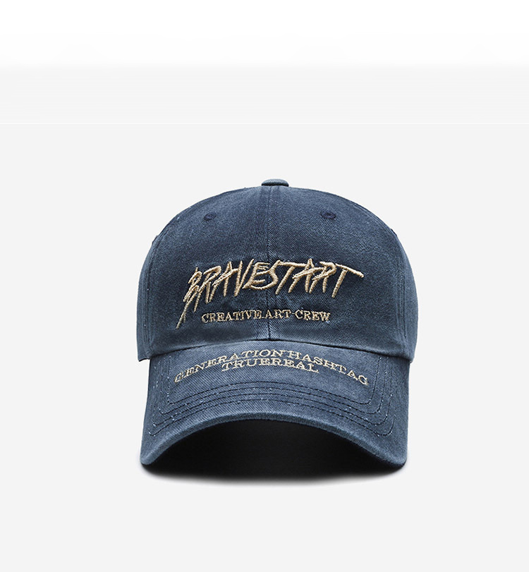 2026 New Design Embroidered Lettering Fashion Casual Men's and Women's Hat Fade Washed Vintage Baseball Cap