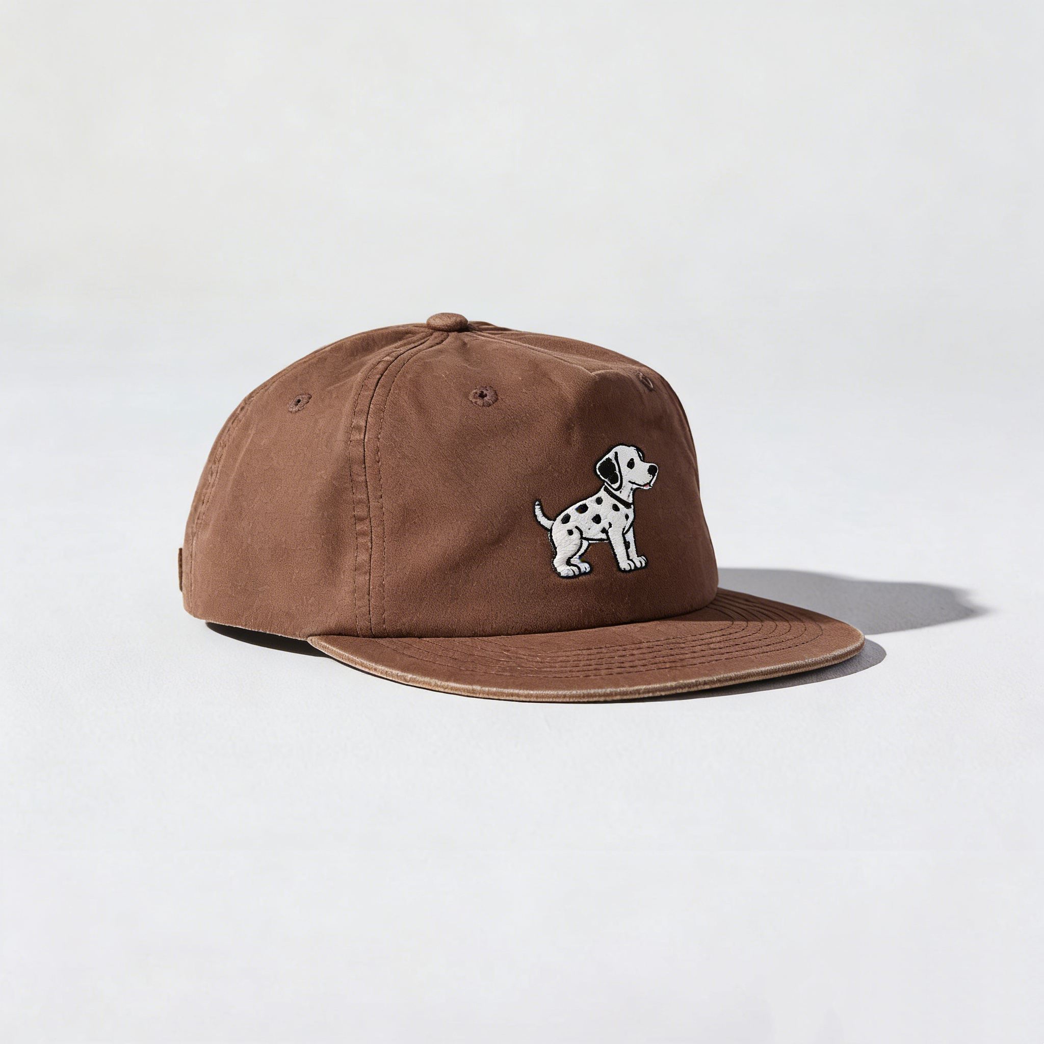 Custom 5-Panel Sports Flat Brim Animal Pattern Embroidered Cap Cotton Brown Breathable Waterproof Street Snapback Baseball Caps