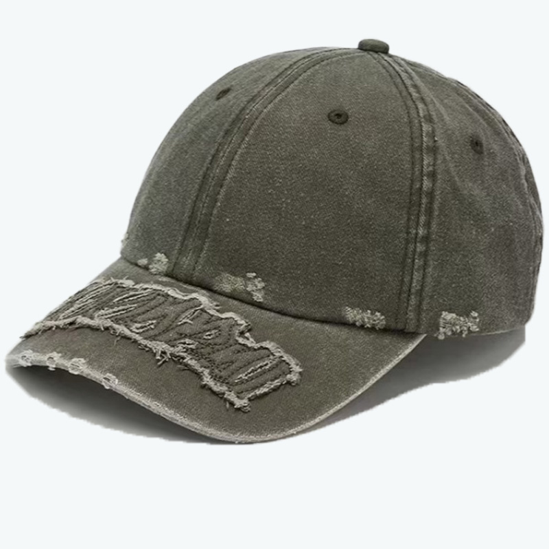 2026 New High-Quality Washed Soft Retro Textured Adjustable Cotton Patch Embroidered Logo 6-Panel Baseball Cap