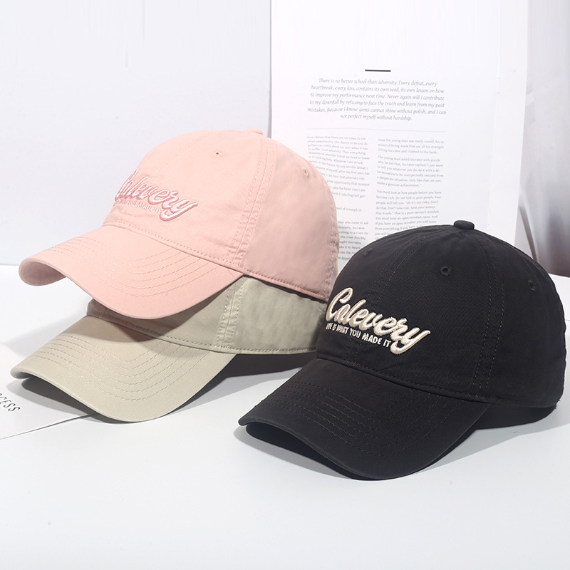 High-quality Pure Cotton Six-panel Baseball Cap with Curved Brim for Sun protection and Shading