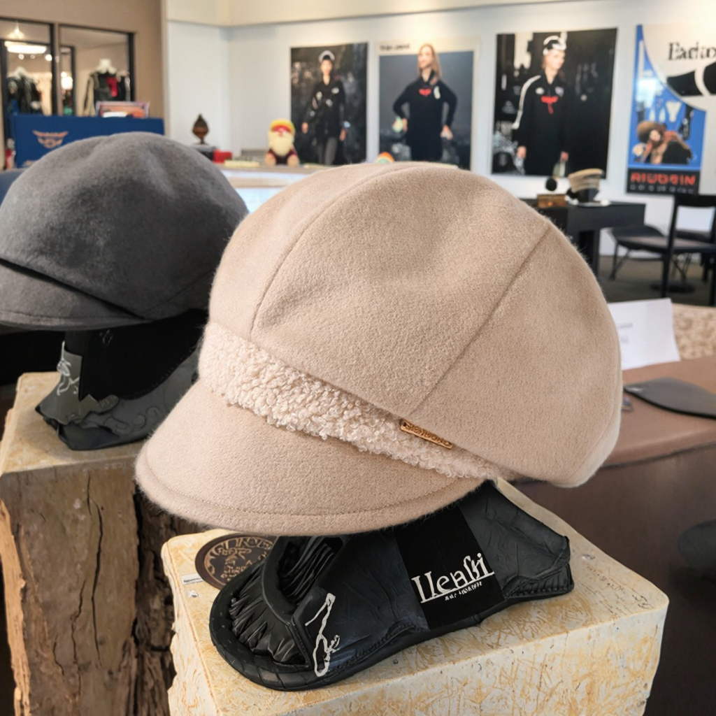 Fashion Custom High Guality Soft Wool Octagonal Beret Hat Winter Warm Women Cap Solid Color Beanies for