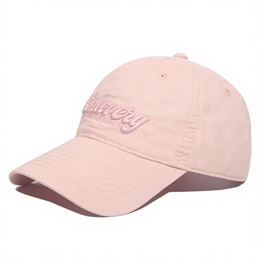 High-quality Pure Cotton Six-panel Baseball Cap with Curved Brim for Sun protection and Shading