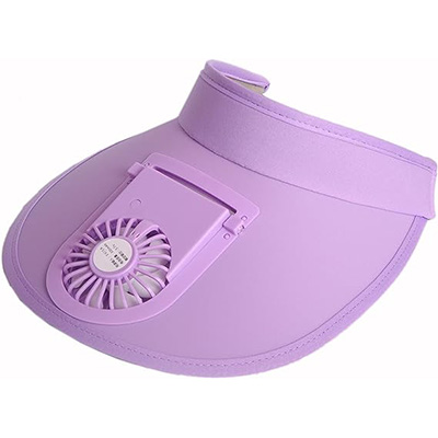 Custom Logo Cotton Plain Design Electronic Fan Summer Outdoor Sun Visor Cap Daily Sports Cycling Sun Protection for Casual Wear