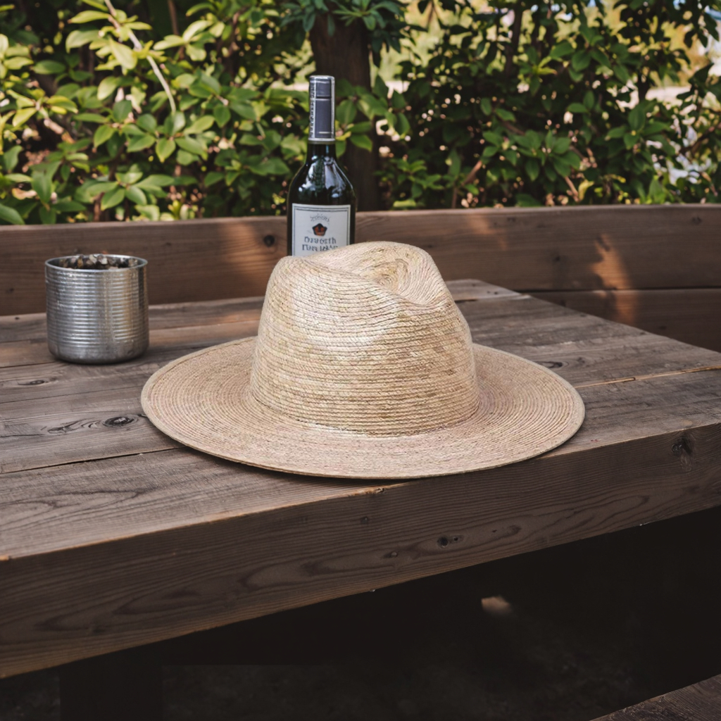 Summer Wide Brim Blank Palm Leaf Hats Straw Hats