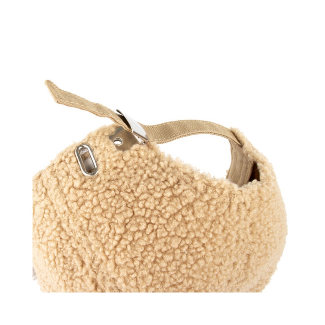 Teddy Velvet Flannel Baseball Cap Waterproof Breathable Curved Brim Sporty Fruit Embossed Print Warm Metal Buckle Letter Pattern