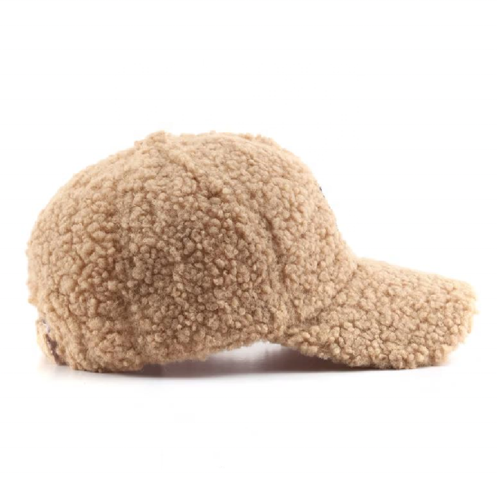 Custom Keep Warm Fashion Embroidery Logo Sport Lamb Wool Caps Dad Hat Winter Baseball Cap Gorras