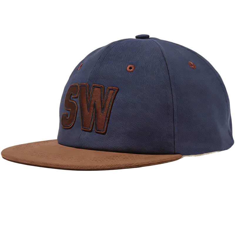 Custom Embroidery 3D Logo Embroidered Unisex Denim Performance Cap Two Tone Flat Brim Customize Your Own Design Snapback Hat