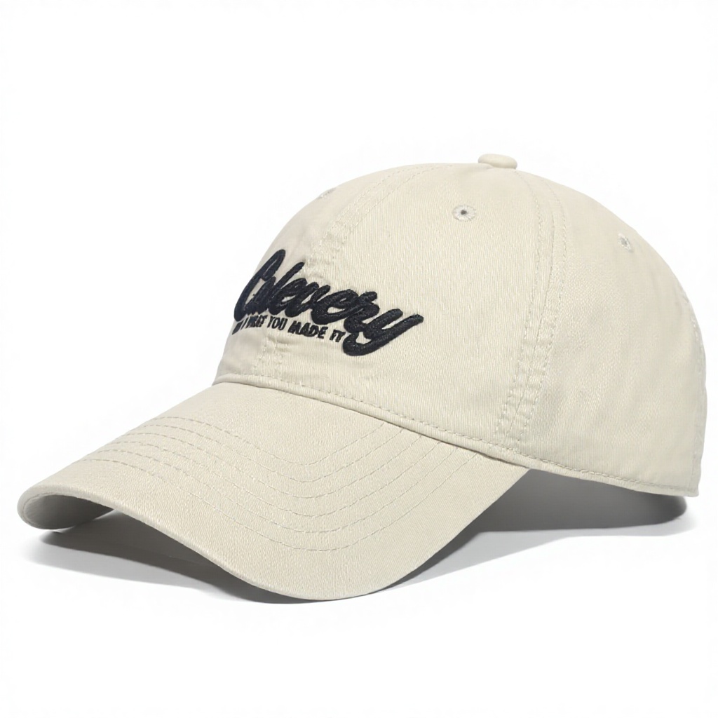 High-quality Pure Cotton Six-panel Baseball Cap with Curved Brim for Sun protection and Shading