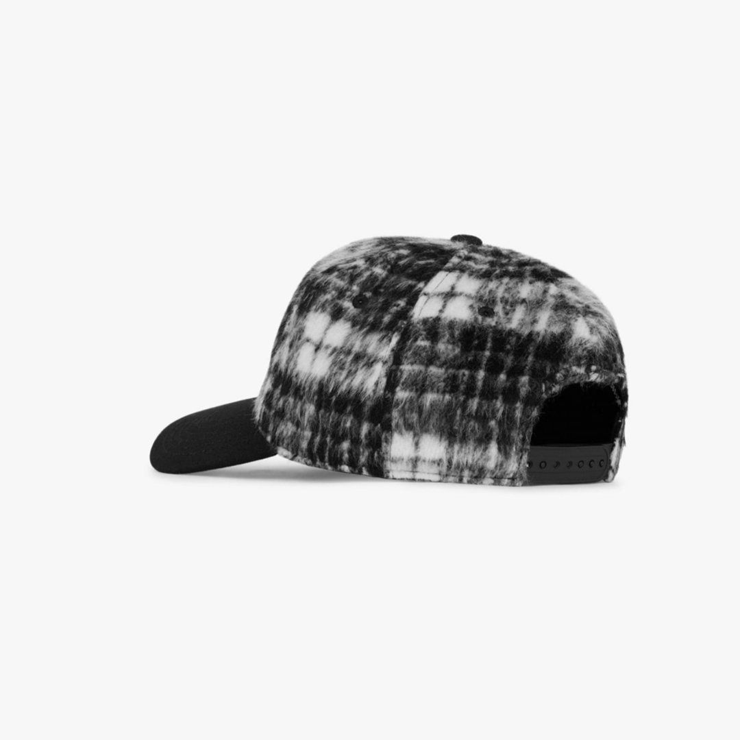 Autumn Winter Curved Brim Baseball Sport Cap Custom 6 Panel Distressed Retro British Plaid Felt Baseball Cap