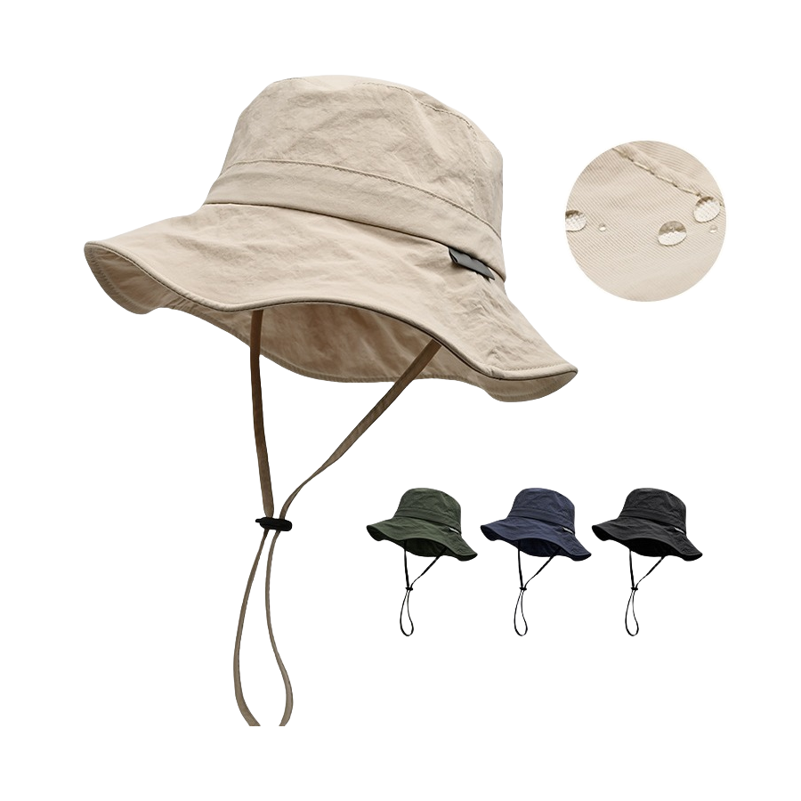 Custom High Quality Polyester Bucket Hat for Men Women Waterproof Fishermen & Beach Sun Protection Wide Brim Stylish Formal Look