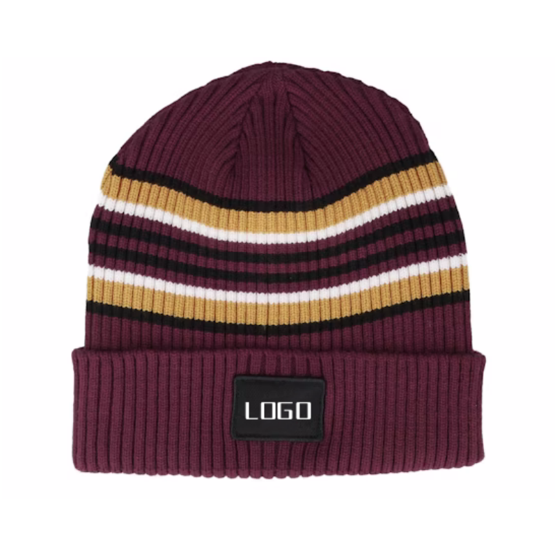 Fashionable Winter Unisex Beanies Soft Warm Stretchy Knit Custom Logo Lightweight Cuffs for Men Women Stylish Beach Accessory