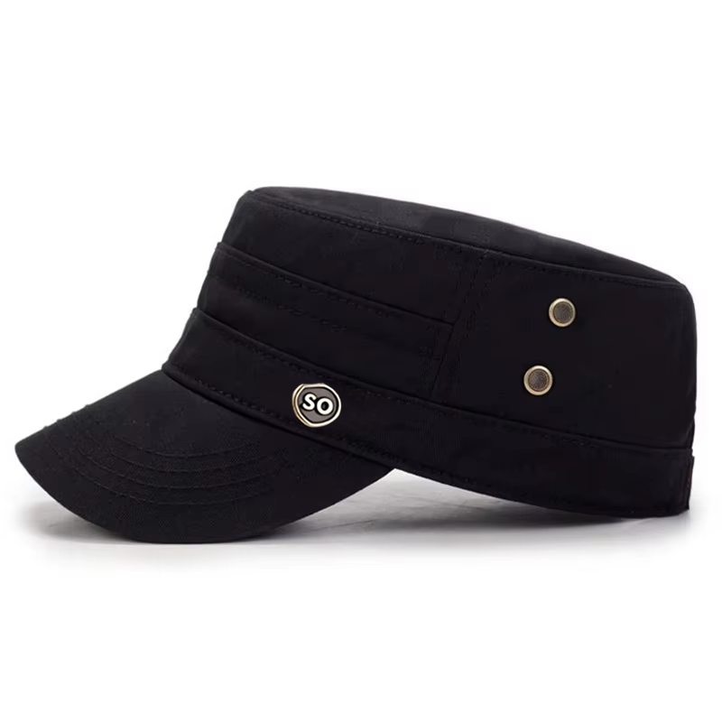 Wholesale Custom Logo Classical Soft Comfortable Curve Brim Flat Top Caps