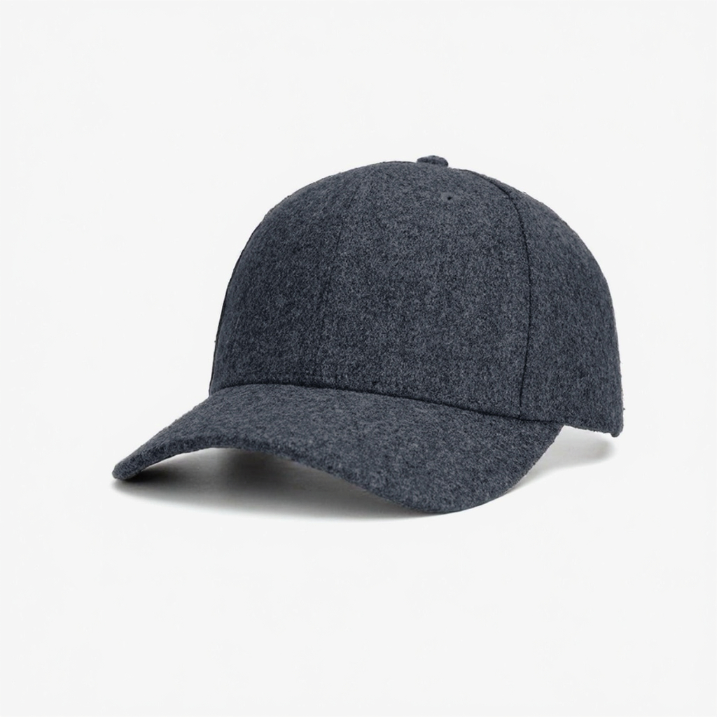Wool 6-Panel Adjustable Baseball Cap-Sporty Casual Design for Men for Sports & Outdoor Activities