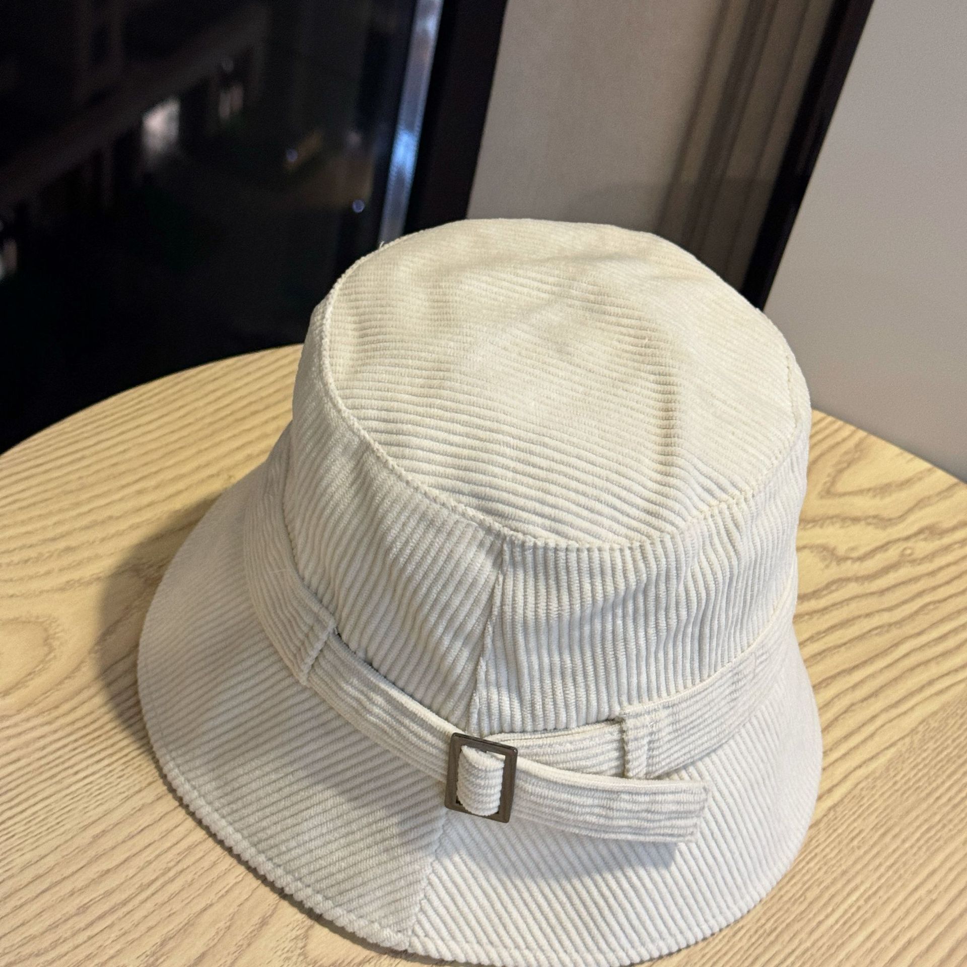 Fisherman Hat Women's New Autumn-winter Corduroy Bucket Style Hat Elegant for Outdoor Use