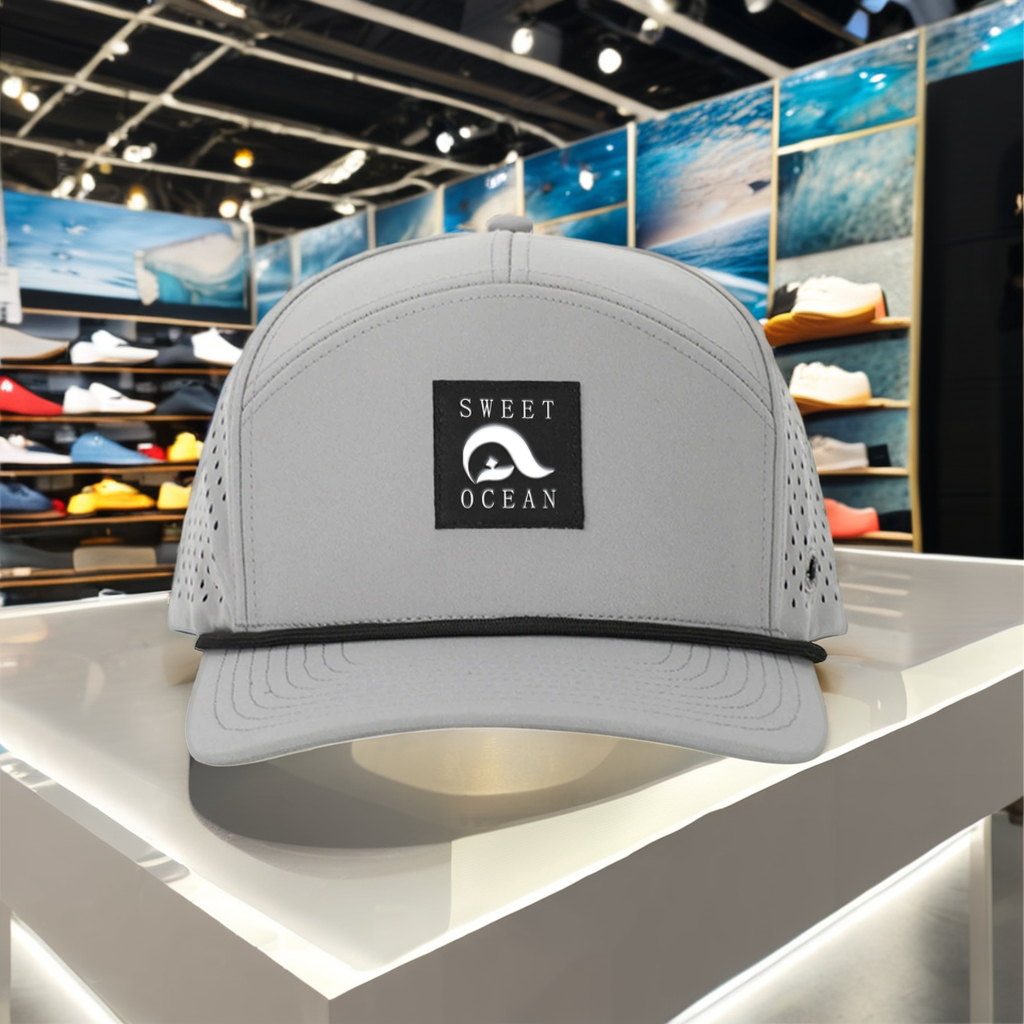 Custom Men's 7-Panel Vintage Trucker Mesh Hat Laser Cutting Perforated Baseball Cap Fashionable for Outdoor Casual Performance