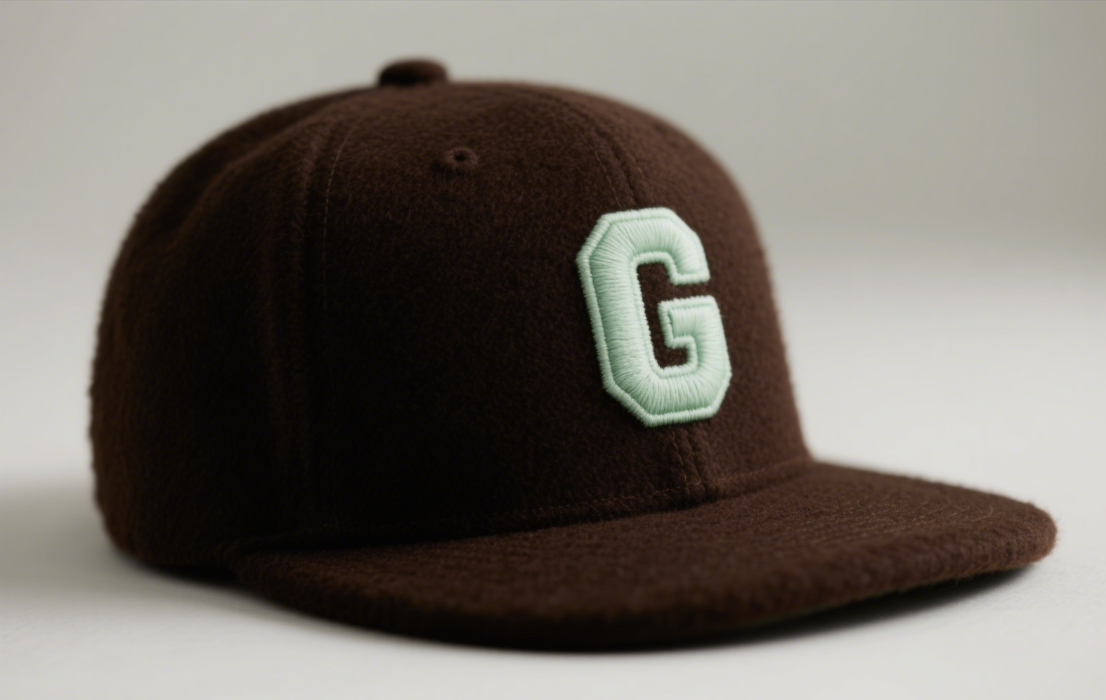 Custom Embroidered Gray Snapback Adjustable Wool Blend Baseball Cap