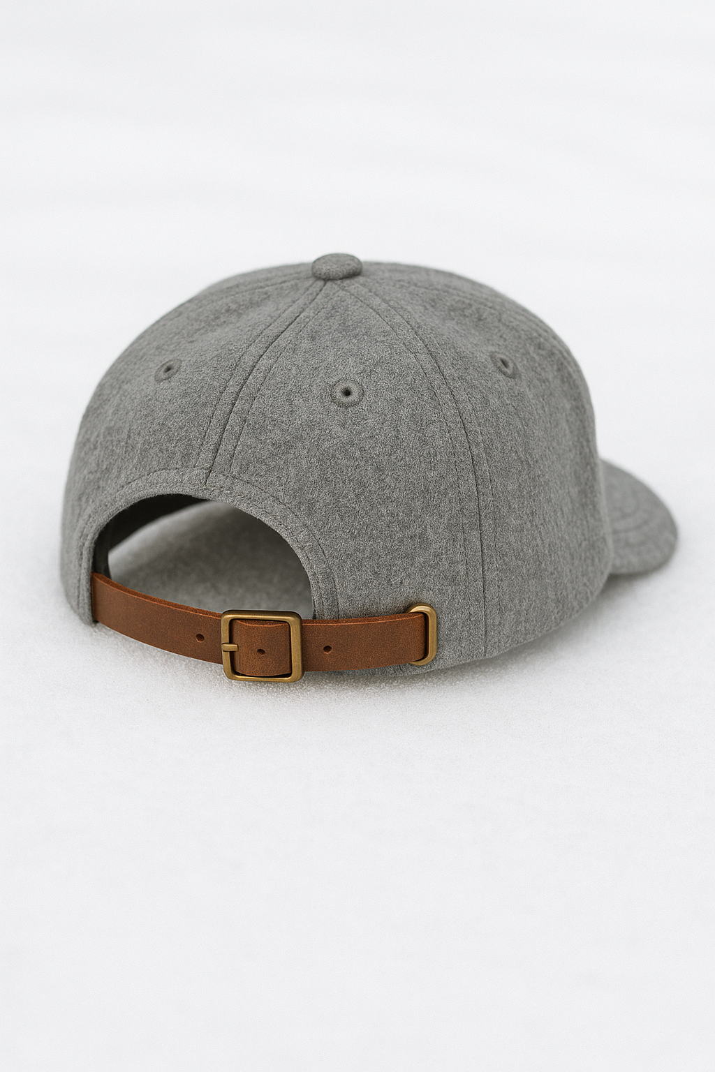 Custom Embroidered Gray Snapback Adjustable Wool Blend Baseball Cap