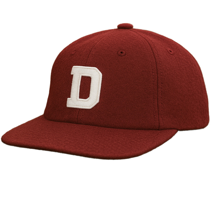 Custom Embroidered Gray Snapback Adjustable Wool Blend Baseball Cap