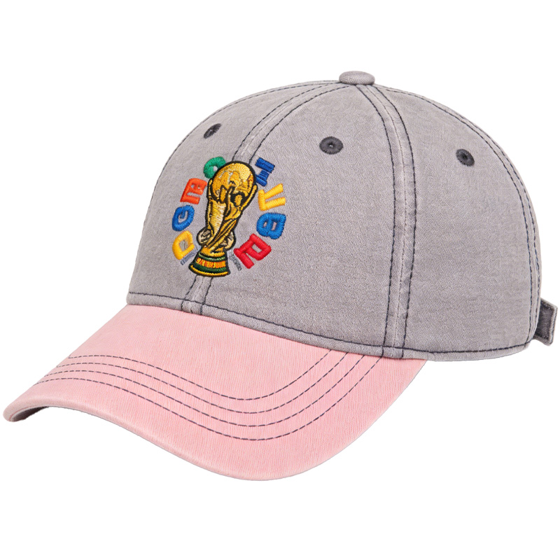 Football League 6-Panel Adjustable Velour Curved Baseball Cap Embroidery Metal Buckle Closure Unisex Adult