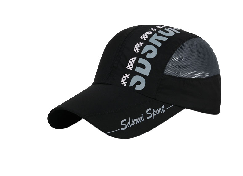 Caps Custom Logo Print Quick Dry Sports Caps Breathable Polyester Unisex Baseball Caps