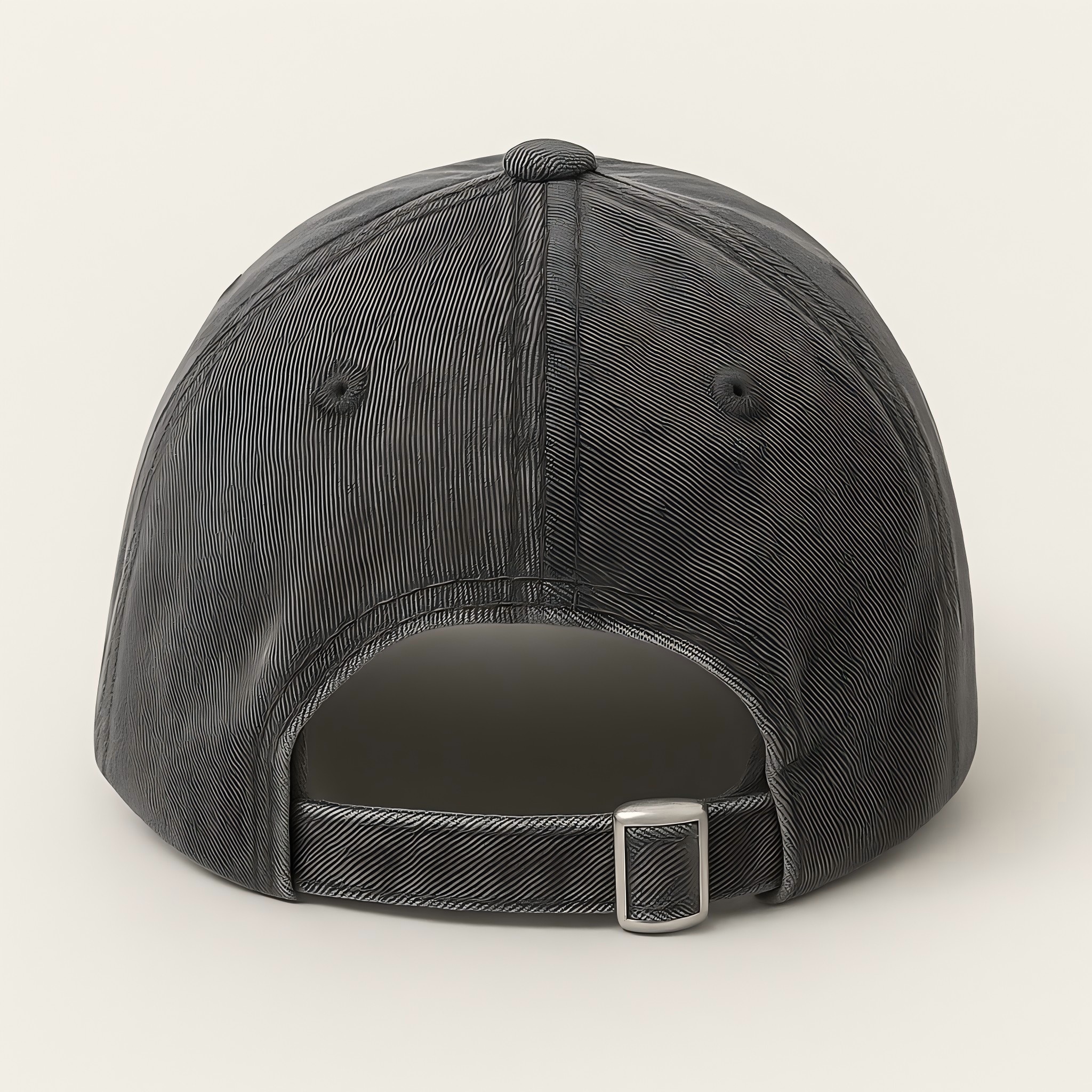 Men's Border Collie Embroidered Gray Adjustable Cotton Denim Baseball Cap