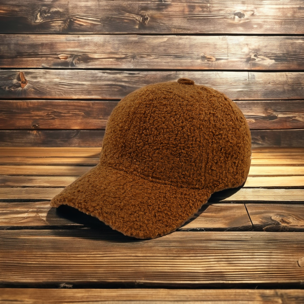 Custom Winter Baseball Hat Fashionable Warm Cashmere and Lamb Wool Cap with Logo Design Printed Solid Color Fabric