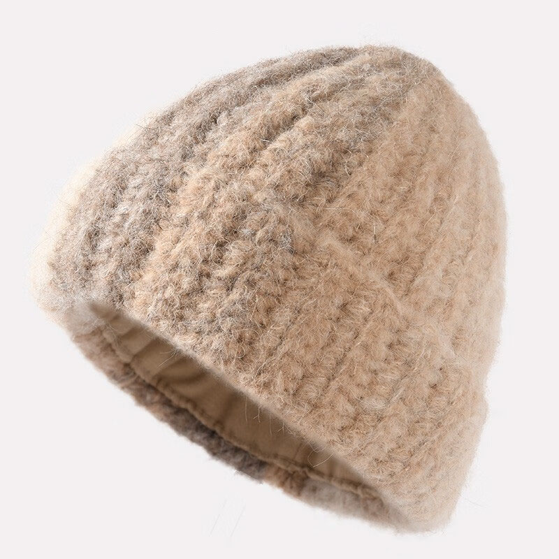 Customized Hat Winter Warm Fold Promotional Cool Knit Beanie Hats With Pocket