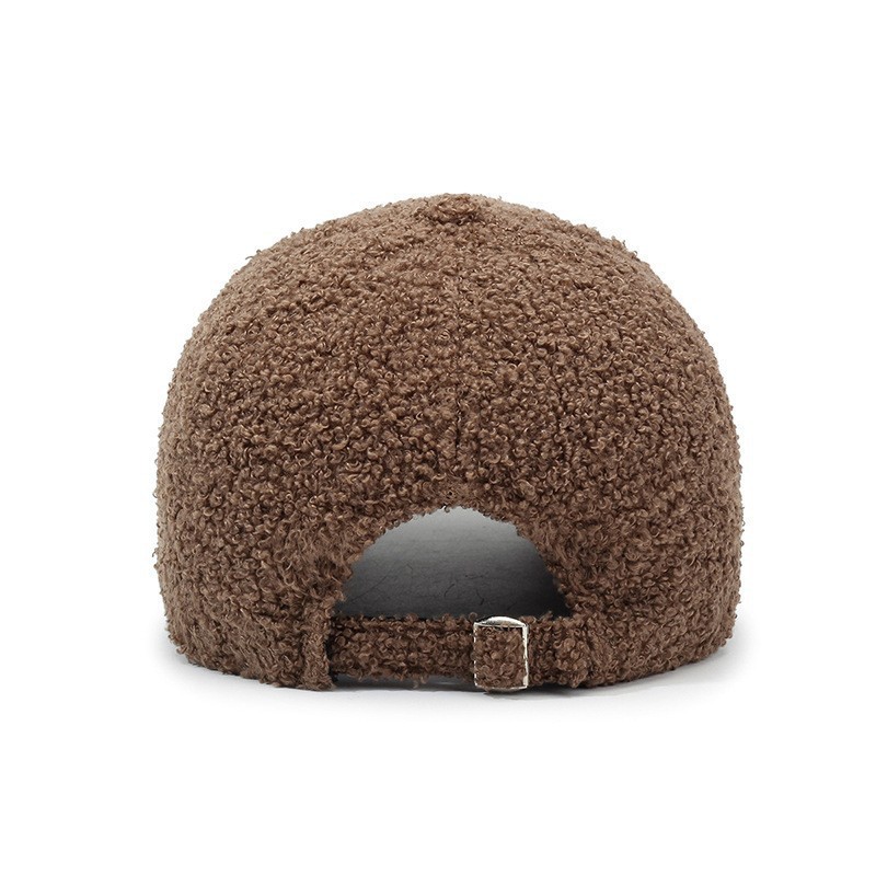 Autumn/Winter Baseball Cap - Teddy Outdoor Fashion Letter Embroidery Warm Baseball Cap