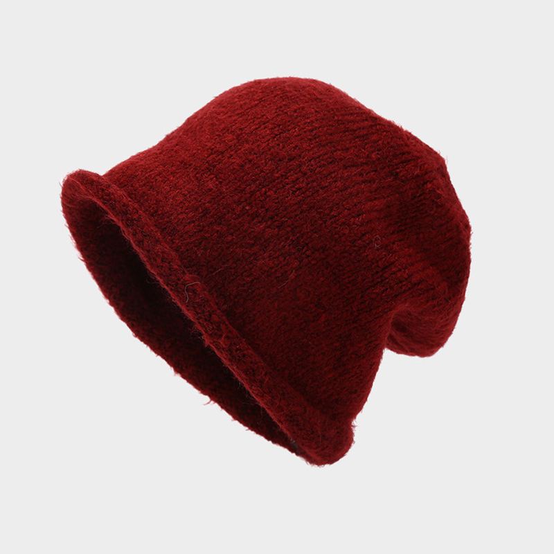 Winter and Autumn Hat with Rolled Brim for Warmth and protection Fashionable Knitted Hat