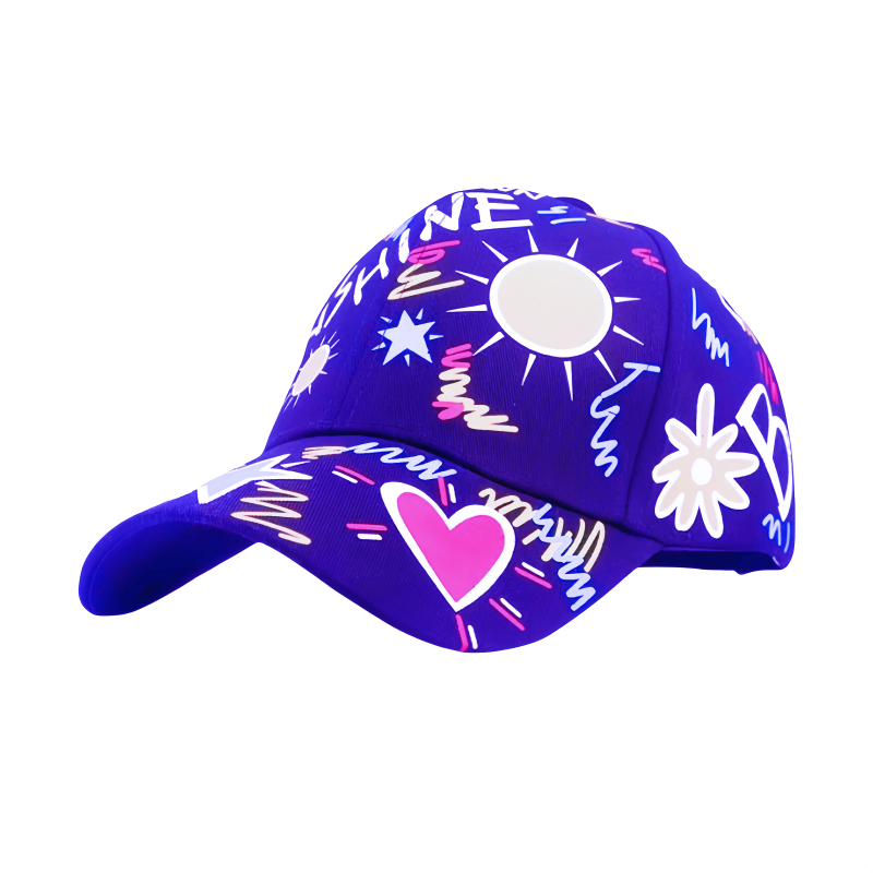 Custom High Guality Adjustable Cotton Baseball Cap Creative Graphic Printed Sporty Style for Outdoor Activities and Parties