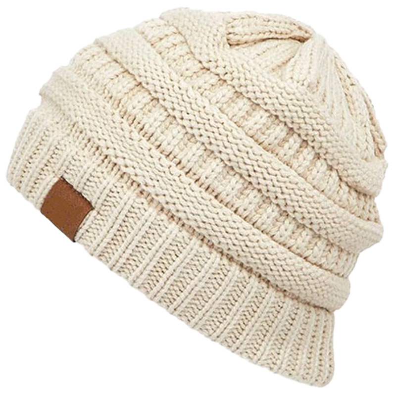 Custom Thick Soft Warm Chunky Acrylic Winter Hat Exclusives Cable Knit Beanies Customizable Character Dot Fruit Patterns