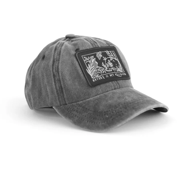 Vintage Washed Cotton Baseball Cap - Distressed Gray Retro Unisex