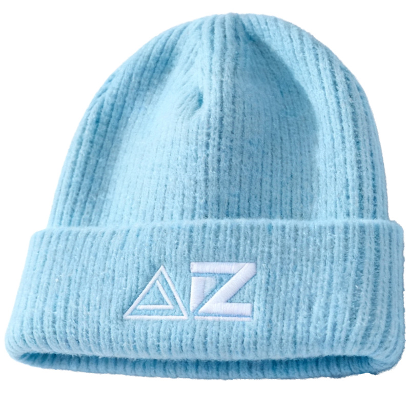 Custom Women's Embroidered Wool Warm Ribbed Winter Knitted Hats