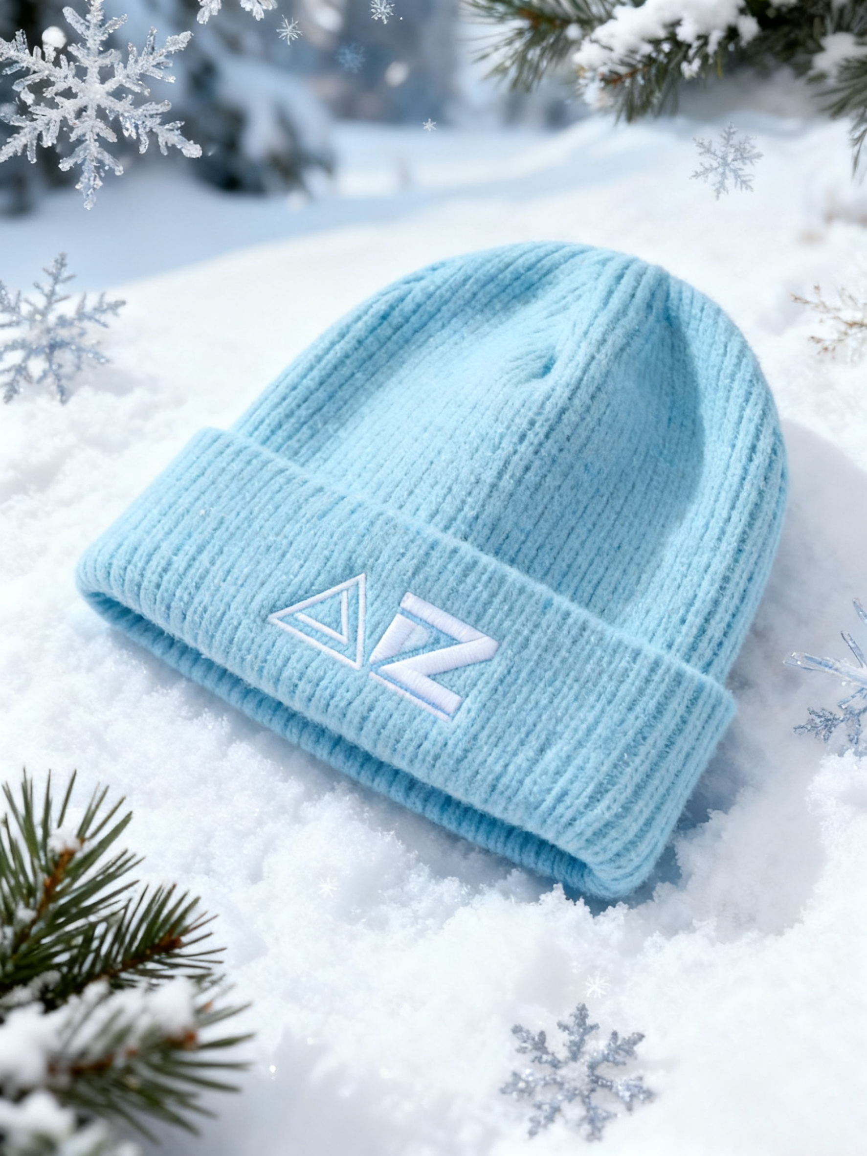 Custom Women's Embroidered Wool Warm Ribbed Winter Knitted Hats