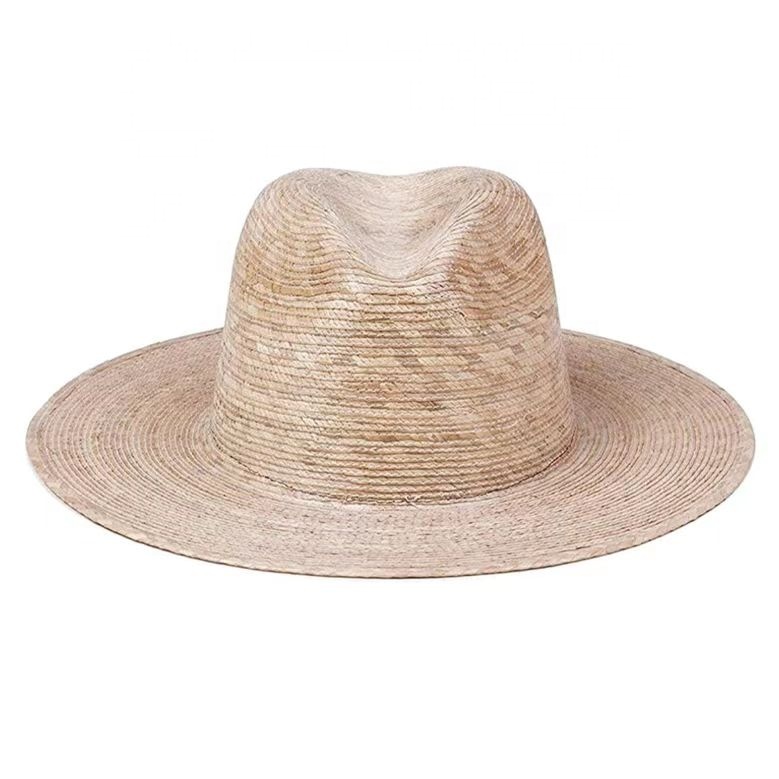 Summer Wide Brim Blank Palm Leaf Hats Straw Hats